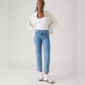 Levi’s Wedgie Straight Jeans Medium Wash High Rise Denim Size 25